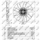 Lüfterkupplung, Komplettset passend für VW LT 2.3 96- NRF 49562