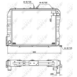 Kühler passend für TOYOTA Hiace 2.0 90- NRF 513962