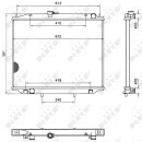 Kühler passend für NISSAN Terrano 2.7D 93- NRF 52082