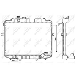 Kühler passend für HYUNDAI H100 2.5D 96- NRF 53034