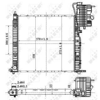 Kühler passend für MERCEDES V-Series 2.3 97- NRF 53177