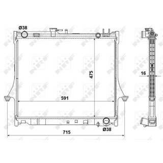 Kühler passend für ISUZU Rodeo 2.5D 02- NRF 53540