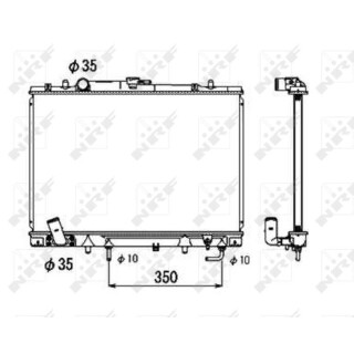 Kühler passend für MITSUBISHI Shogun 3.0 97- NRF 53687