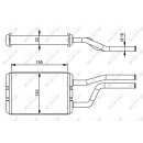 Wärmetauscher, Innenraumheizung, mit Rohr passend für TOYOTA Hiace 2.5D 96- NRF 58358