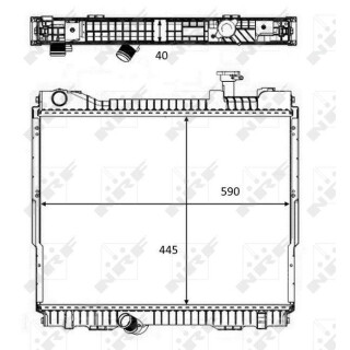 Kühler passend für NISSAN Cabstar 2.5D 07- NRF 58484