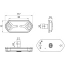 Flatpoint IV LED, 12/24 V, Positionsleuchte, rot, 2-pol....