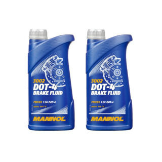 2 x MANNOL DOT-4 BRAKE FLUID 1 Liter