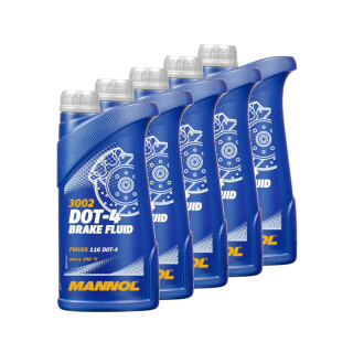 5 x MANNOL DOT-4 BRAKE FLUID 1 Liter