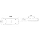 LC11  LED - LED Heckleuchte Links, Kennzeichenleuchte, HDSCS 8-polig Anschlussstecker seitlich