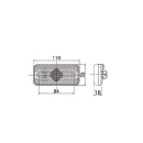 SMD98 LED - LED Heckansicht Positionsleuchte 24V rot