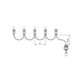 FCA - Kabel für seitliche Positionsleuchten 5 JPT Anschlussstecker 3,5 m