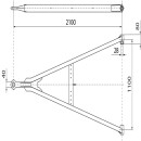 Zuggabel GNZ 18 gerade, UNP, MB, 2100/1100/80/28 mm, Öse 40 mm