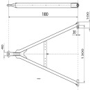 Zuggabel GNZ 27 gerade, UNP, SB, 1800/1300/100/30 mm,...