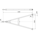 Zuggabel GNZ 27 gerade, UNP, SB, 2200/1300/100/30 mm,...