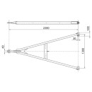 Zuggabel GNZ 27 gerade, UNP, SB, 2300/1300/100/30 mm,...