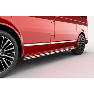 Sidebar VOLKSWAGEN T6.1 19-60mm Edelstahlrohr Radstand 3400 mm mit LED´s 1 Satz (Links/ Rechts)