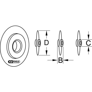 Ersatzschneidrad für Ratch-Cut 8-28mm - KS Tools 104.5003