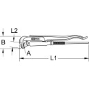 Eckrohrzange, 90° gewinkelt, 2" - KS Tools 111.2000