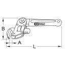 Einhand-Rohrzange 1.1/2" mit verstellbarem Kopf - KS Tools 111.3550