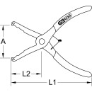 Trim-Clip-Zange, Zangenende 80°, 200mm - KS Tools...