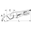 Breitmaul-Flachbacken-Gripzange mit Easy-Release, 250mm - KS Tools 115.2077