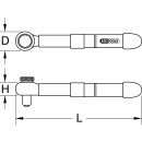 3/8" Mini Drehmomentschlüssel mit Schutzisolierung und Umschalt-Ratschenkopf, 5-25Nm - KS Tools 117.1184