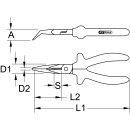 1000V Flachrundzange, gebogen, 200mm - KS Tools 117.1292