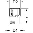 1/2" Stecknuss mit Schutzisolierung, 15/16" -...