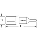 3/8" Bit-Stecknuss mit Schutzisolierung für...