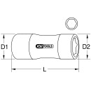 1/4" Stecknuss mit Schutzisolierung, 10mm, lang - KS...
