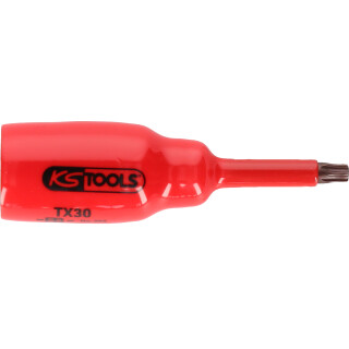 1/2" Bit-Stecknuss mit Schutzisolierung für Torx-Schrauben, T20, kurz - KS Tools 117.2434