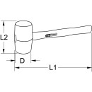 Gummihammer weiss, 270g - KS Tools 140.1234