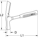 Maurerhammer, Berliner Form, 600g - KS Tools 140.2003