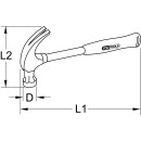 Klauenhammer, amerikanische Form, 600g - KS Tools 140.2006