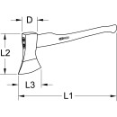 Holzaxt, 1250g - KS Tools 140.2066