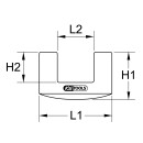 Gummiaufsatz für Fäustel, 72x42mm - KS Tools 140.2076