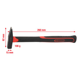 Schlosserhammer mit Fiberglasstiel, 100g - KS Tools 142.1311