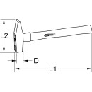 Schlosserhammer mit Hickorystiel, 1500g - KS Tools 142.1318