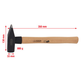 Schlosserhammer mit Hickorystiel, 800g - KS Tools 142.1380