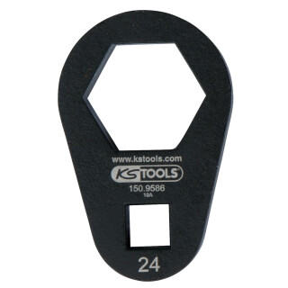 3/8" Einsteck-Ringschlüssel, extra flach, 24 mm - KS Tools 150.9586