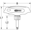 1/4" ERGOTORQUEmax T-Griff-Umschaltknarre, 45 Zahn -...