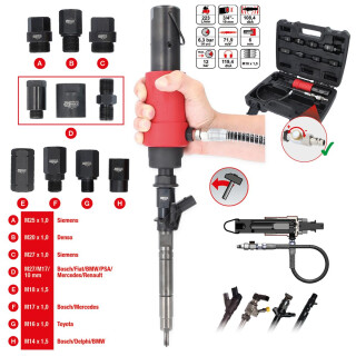 Druckluft Injektoren-Auszieher-Satz, 9-tlg - KS Tools 152.1130