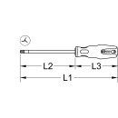 ERGOTORQUEplus® Schraubendreher fürTRI-WING-Schrauben, #0 - KS Tools 159.1254