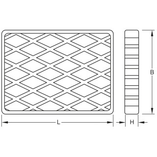 Gummiauflage 01 für Hebebühnen, 160 x 120 x 20 mm  - KS Tools 160.0476