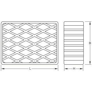 Gummiauflage 04 für Hebebühnen, 160 x 120 x 60 mm  - KS Tools 160.0479