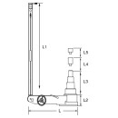 Lufthydraulischer Wagenheber 40 t / 20 t, 480 mm - KS...