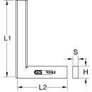 Flachwinkel nach DIN 875/1, 75mm - KS Tools 300.0199