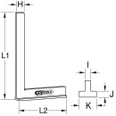 Anschlagwinkel, 1000mm - KS Tools 300.0279