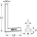 Anschlagwinkel nach DIN 875/0, 75mm - KS Tools 300.0312