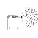 Trapez-Gewindestahllehre, für 30° Gewinde, 2-12mm - KS Tools 300.0622